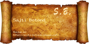 Sajti Botond névjegykártya